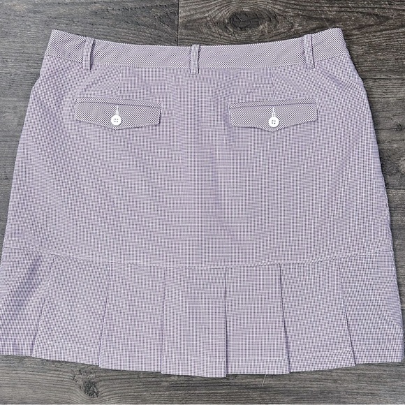 NIVO Golf Skort Lavender & White Gingham Check Back Pleat Size 12 - Picture 4 of 4